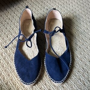 NWOT, Boden Flat Espadrilles, Blue, size 8.5